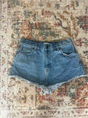 & Other Stories Light Blue High-Rise Denim Shorts